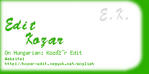 edit kozar business card